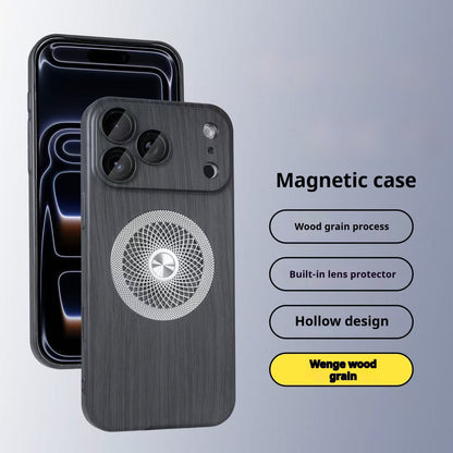 Wood Grain Magnetic Apple Phone Case