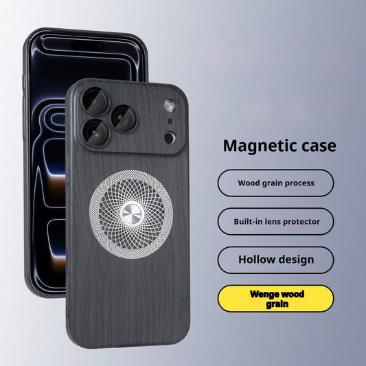 Wood Grain Magnetic Apple Phone Case