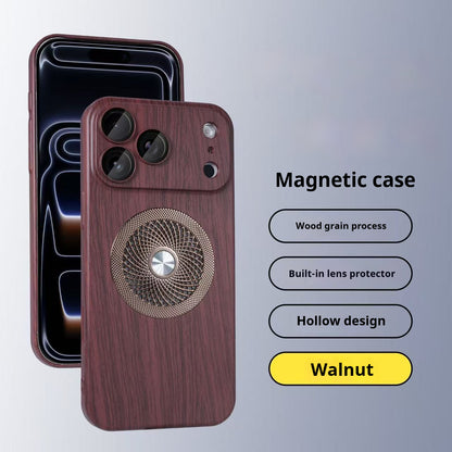Wood Grain Magnetic Apple Phone Case